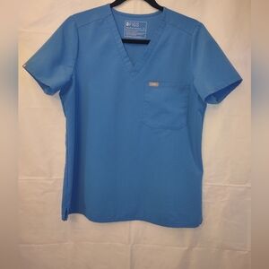 Figs Capri Blue Catarina One-Pocket Scrub Top